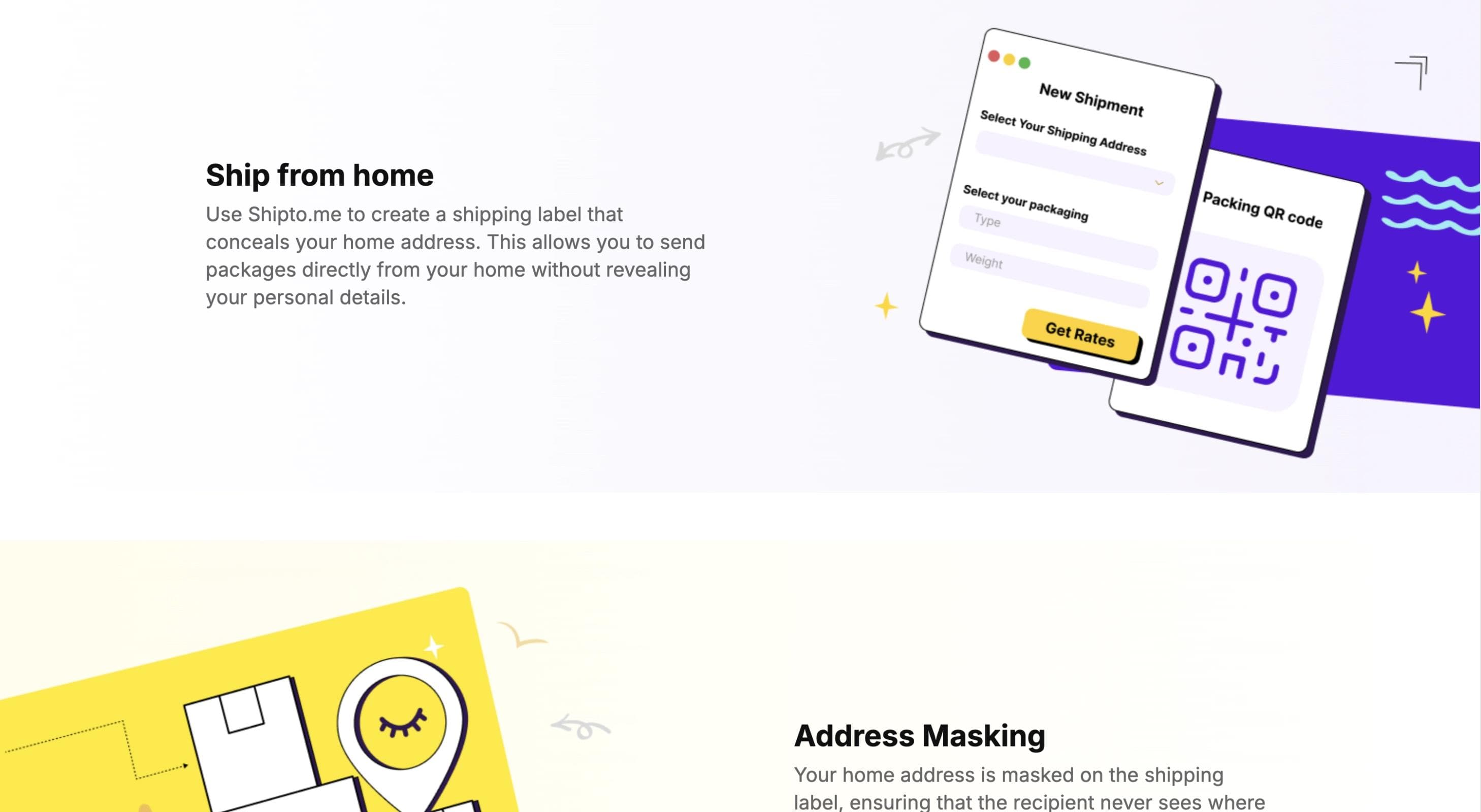 Shipto.me desktop screenshot